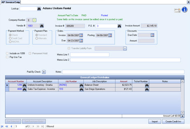 Overview of Payables Invoice Register