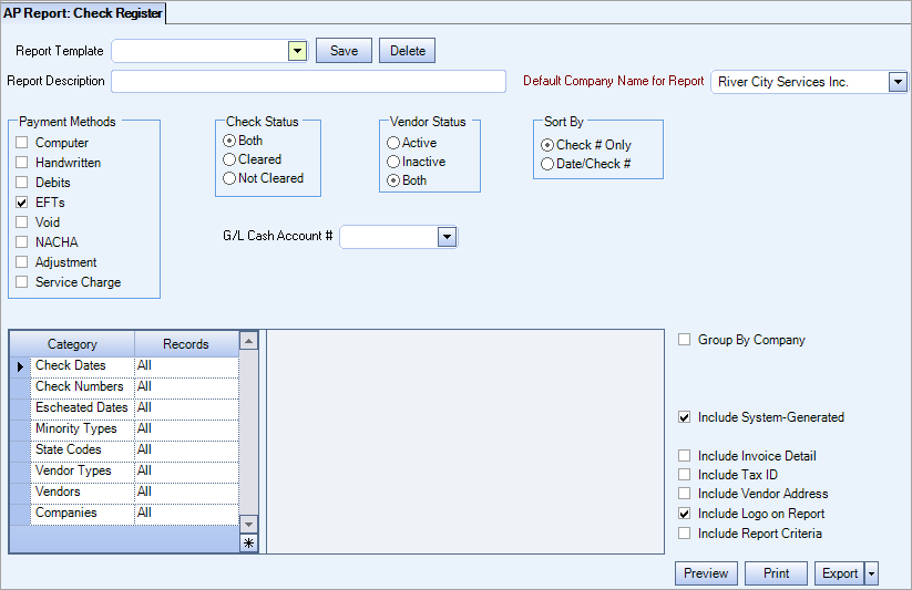 Overview of Payables Invoice Register